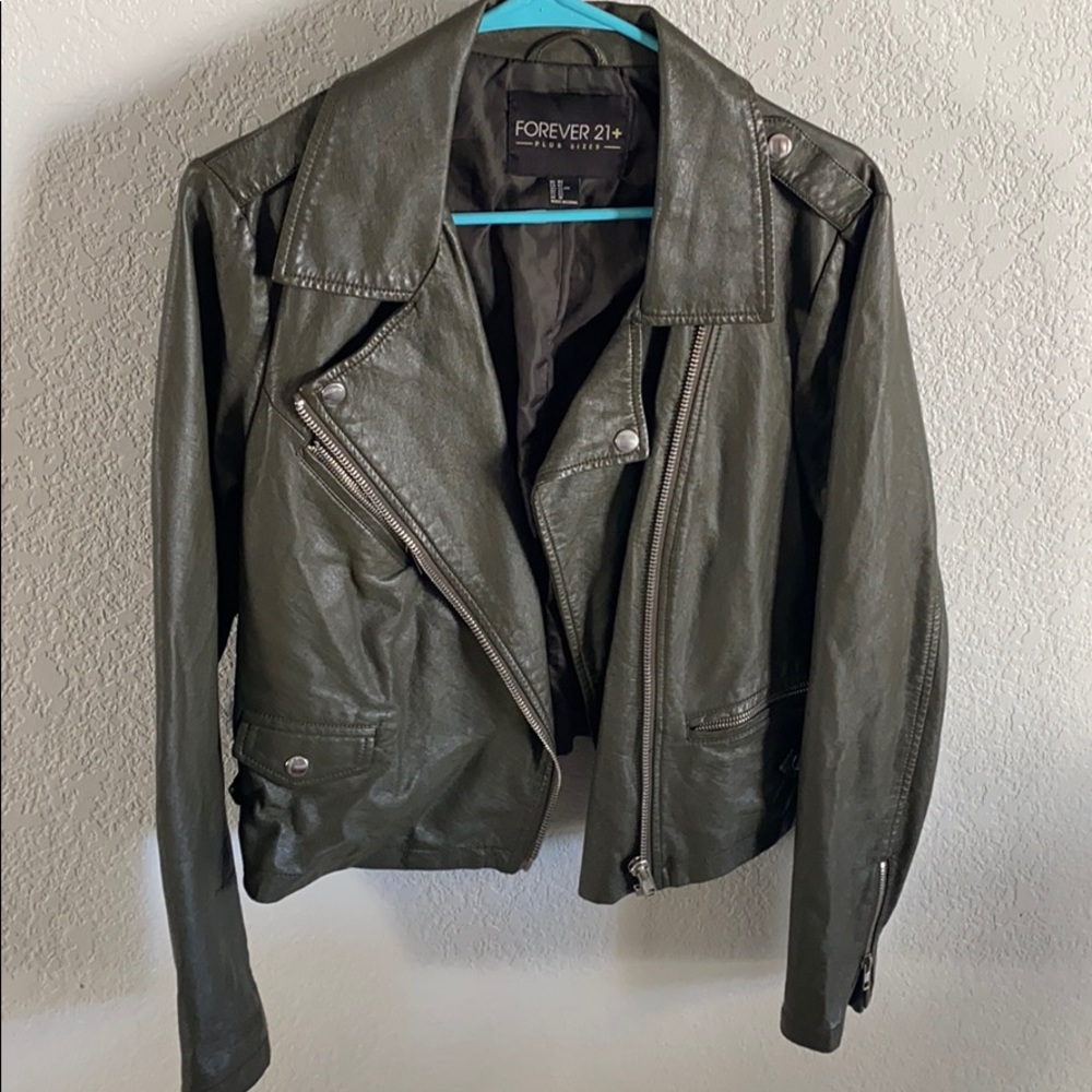 Forever 21 Plus faux leather jacket